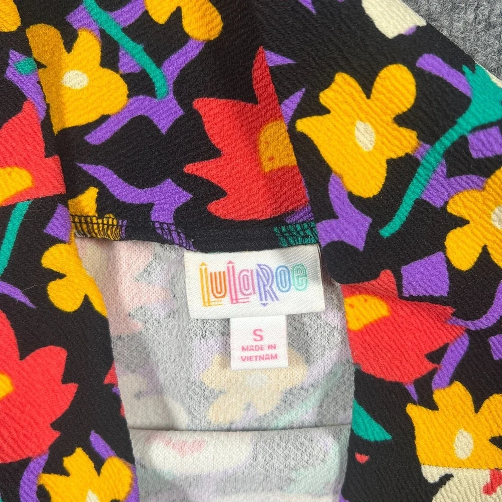 Lularoe‎ Pencil Skirt Womens Small Multicolor Floral Stretch Knee Length Office